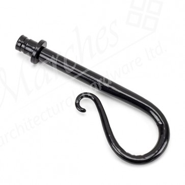 Shepherd's Crook Curtain Finial (pair) - Black
