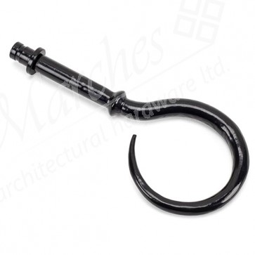 Hook Curtain Finial (pair) - Black