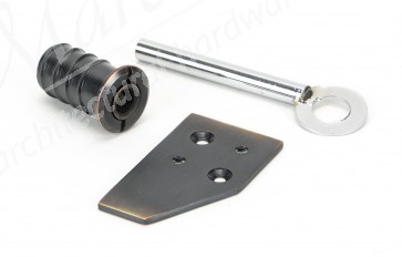 Aged Bronze Key-Flush Sash Stop