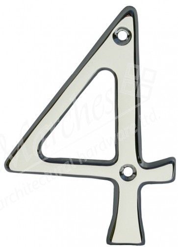 Carlisle Numeral 4 - Polished Chrome 