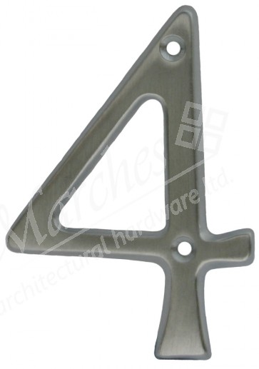 Carlisle Numeral 4 - Satin Chrome