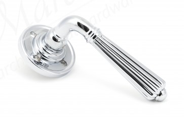 Hinton Lever on Rose Set Unsprung - Polished Chrome