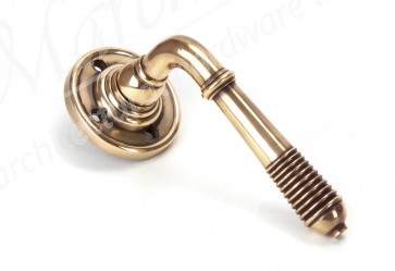 Reeded Lever on Rose Set Unsprung - Polished Bronze