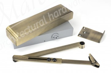 Size 2-5 Door Closer & Cover - Aged Brass