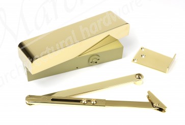 Size 2-5 Door Closer & Cover - Polished Brass