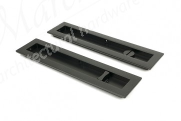 250mm Plain Rectangular Pull Privacy Set - Aged Bronze