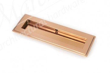 175mm Art Deco Rectangular Pull - Polished Bronze