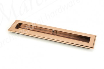 250mm Art Deco Rectangular Pull - Polished Bronze