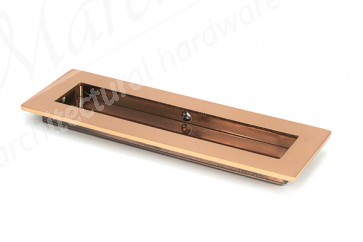 175mm Plain Rectangular Pull - Polished Bronze