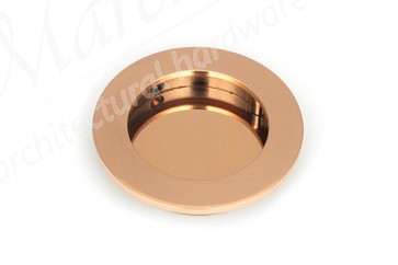 75mm Plain Round Pull - Polished Bronze