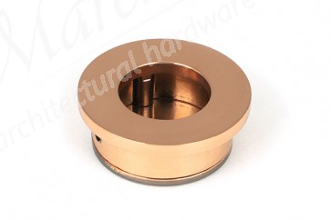 34mm Round Finger Edge Pull - Polished Bronze
