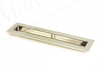 250mm Plain Rectangular Pull - Polished Nickel