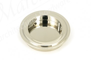 60mm Art Deco Round Pull - Polished Nickel