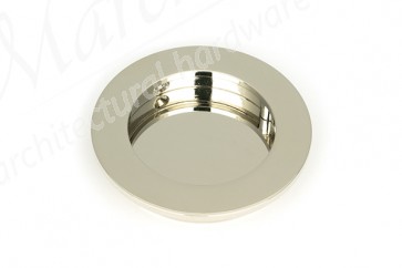 75mm Plain Round Pull - Polished Nickel