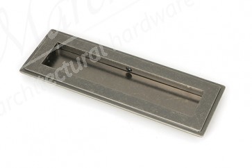 175mm Art Deco Rectangular Pull - Pewter