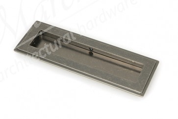 175mm Art Deco Rectangular Pull - Pewter