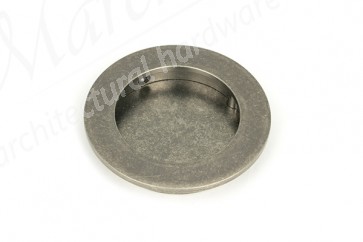 75mm Plain Round Pull - Pewter