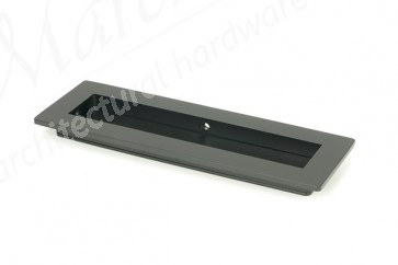 175mm Plain Rectangular Pull - Matt Black