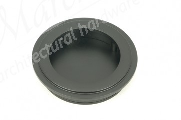 60mm Art Deco Round Pull - Matt Black