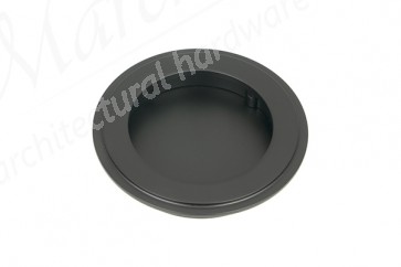 75mm Art Deco Round Pull - Matt Black