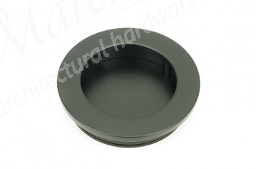 60mm Plain Round Pull - Matt Black