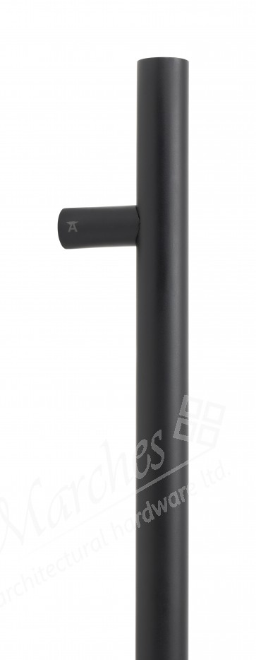 0.6m T Bar Handle Secret Fix 32mm Ø - Matt Black SS (316)