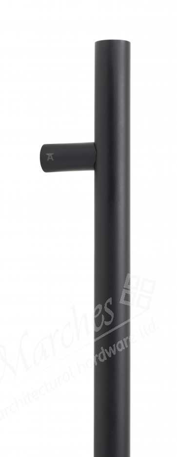 0.9m T Bar Handle Bolt Fix 32mm Ø - Matt Black SS (316)