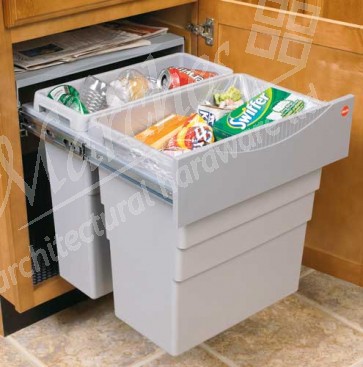 Easy-cargo Waste Bin  1x19l+1x30l