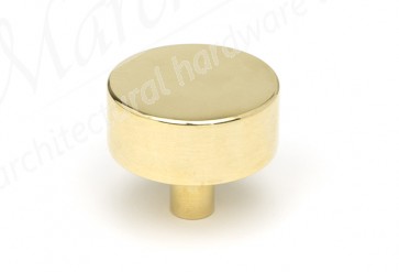 38mm Kelso Cabinet Knob (No Rose) - Polished Brass