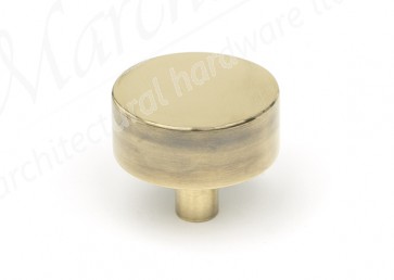 38mm Kelso Cabinet Knob (No rose) - Aged Brass