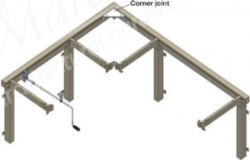 FLEXI CORNER SET WHITE ADJ 650-950mm