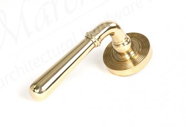 Newbury Lever on Rose Set (Beehive) - Polished Brass