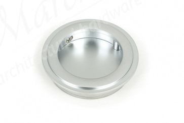 60mm Art Deco Round Pull - Satin Chrome