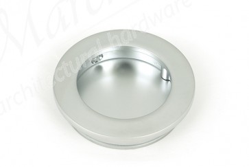 60mm Plain Round Pull - Satin Chrome