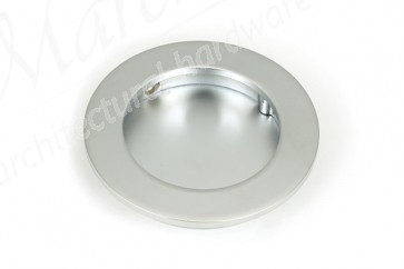 75mm Plain Round Pull - Satin Chrome