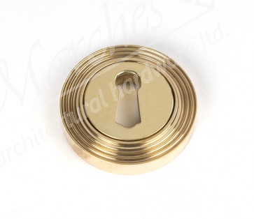Round Escutcheon (Beehive) - Polished Brass