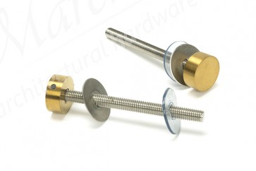 100mm Bolt Fixings for T Bar (2) - Aged Brass (304)