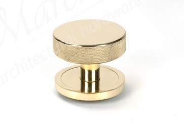 Brompton Centre Door Knob (Plain) - Polished Brass