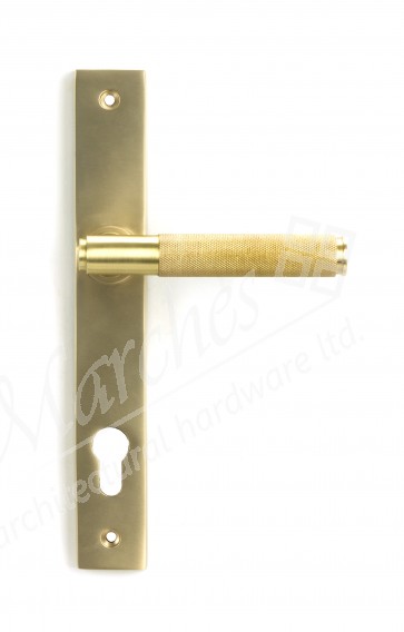 Brompton Slimline Lever Espag. Lock Set - Satin Brass