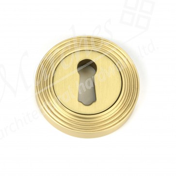 Round Escutcheon (Beehive) - Satin Brass
