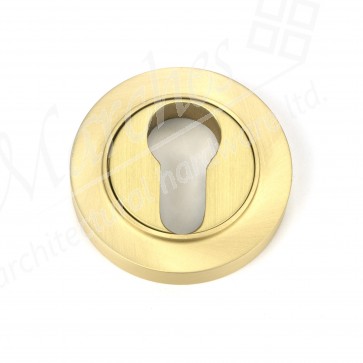 Round Euro Escutcheon (Plain) - Satin Brass