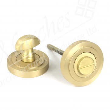 Round Thumbturn Set (Art Deco) - Satin Brass