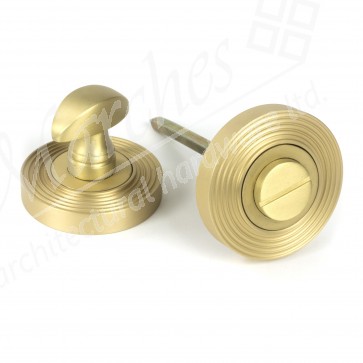 Round Thumbturn Set (Beehive) - Satin Brass