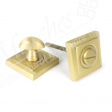 Round Thumbturn Set (Square) - Satin Brass