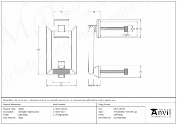 Brompton Door Knocker - Satin Brass