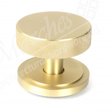 Brompton Centre Door Knob (Art Deco) - Satin Brass