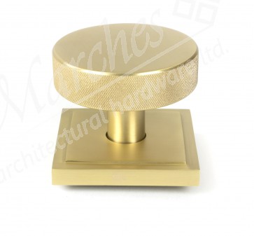 Brompton Centre Door Knob (Square) - Satin Brass