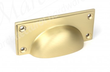 Art Deco Drawer Pull - Satin Brass