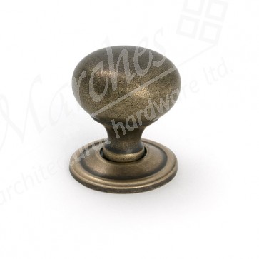 Mushroom Cabinet Knob 32mm - Burnished Brass