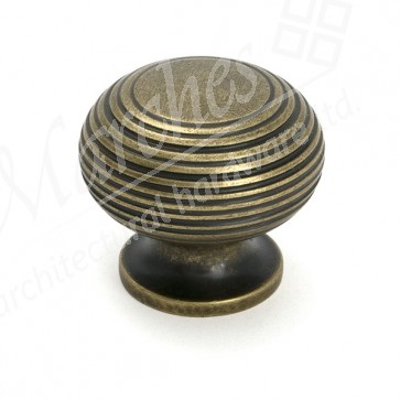 Beehive Cabinet Knob 40mm - Burnished Brass